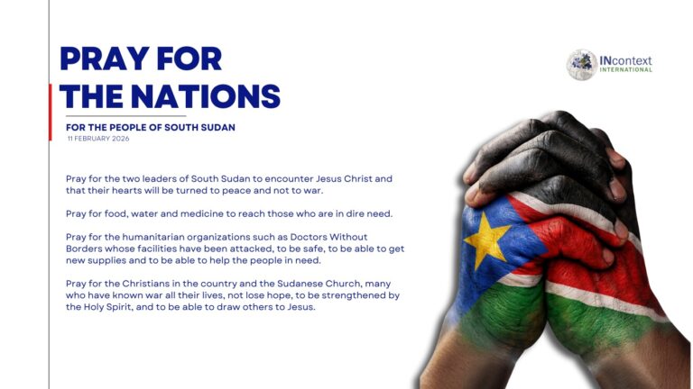 PRAY FOR THE PEOPLE OF SOUTH SUDAN