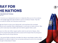 PRAY FOR THE PEOPLE OF TAIWAN