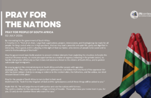 PRAY FOR PEOPLE OF SOUTH AFRICA