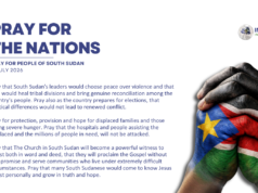 PRAY FOR PEOPLE OF SOUTH SUDAN
